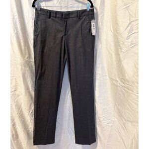 GAP SIZE 6 WOMEN'S REGULAR STRETCH PINSTRIPE DARK GRAY PANTS  NEW WITH TAGS